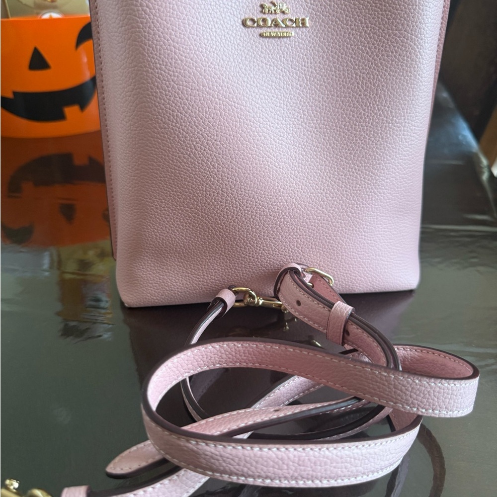 Coach Powder Blush Pink mollie 22 Bucket Bag

Fits many things! 🩷
One of a kind